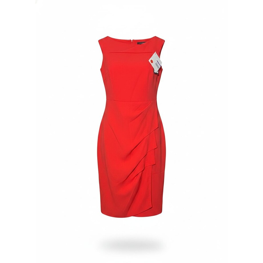 Maria Grazia Severi Women's Orange Sleeveless Midi Dress Size 44 NWT